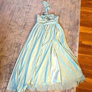 Halter wedding guest dress